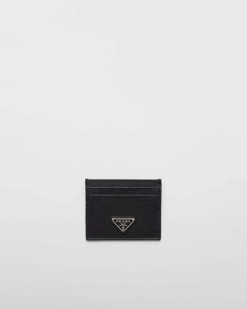 Re-Nylon and Saffiano leather card holder
