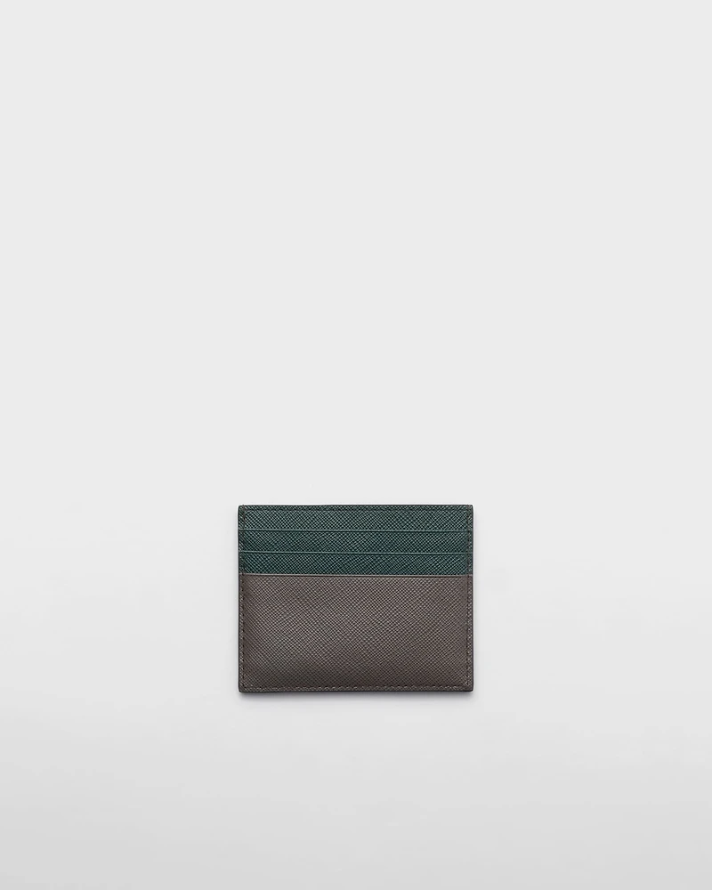 Saffiano leather card holder