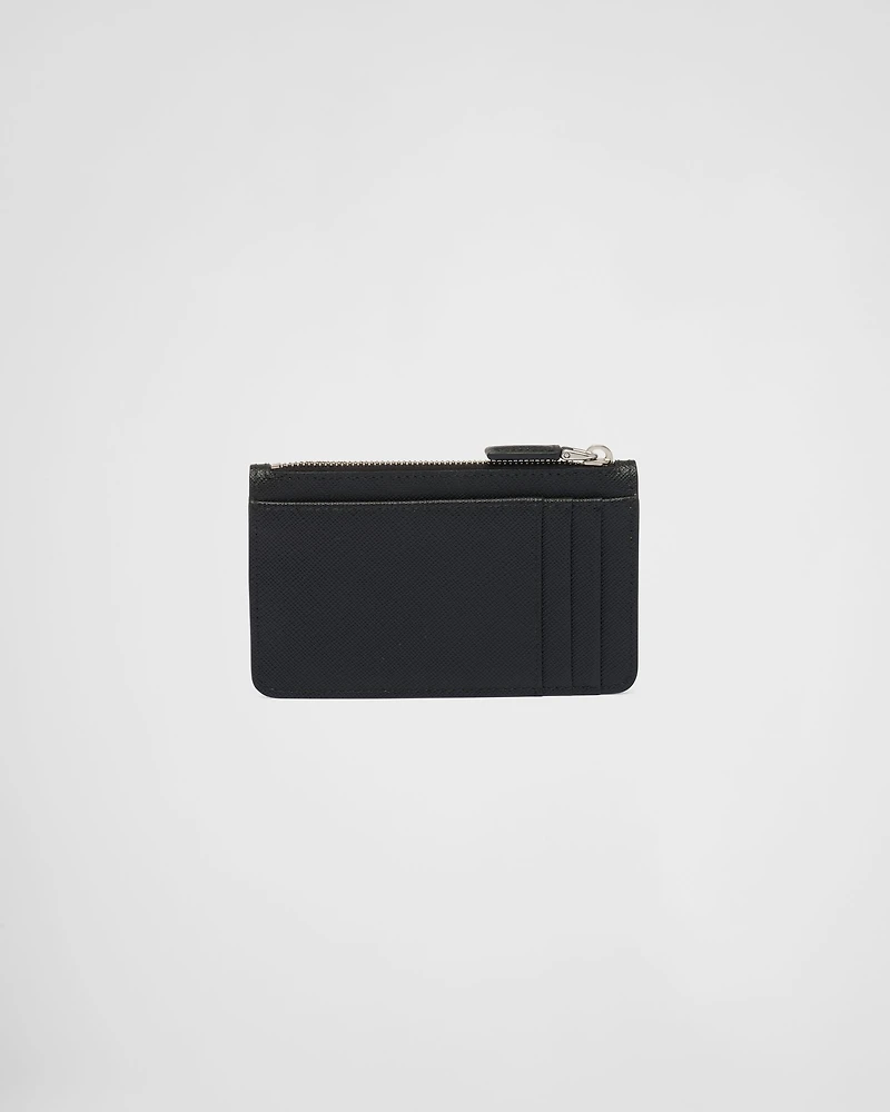 Saffiano leather card holder