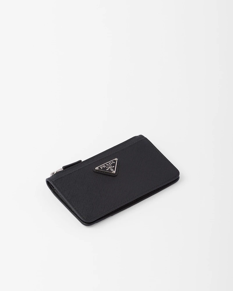 Saffiano leather card holder