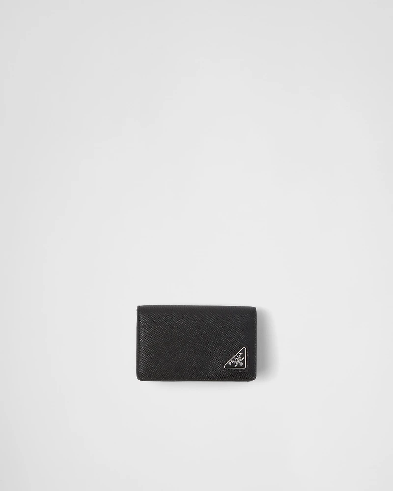 Saffiano leather card holder