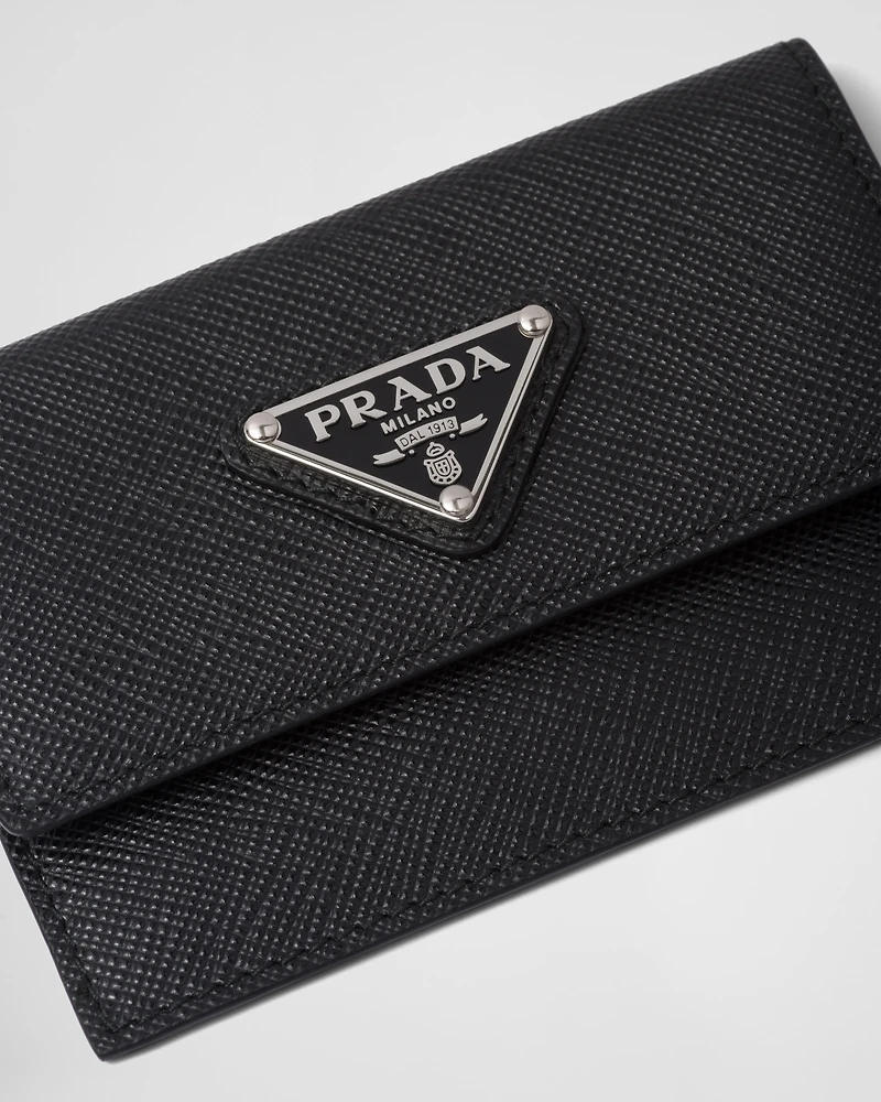 Saffiano leather card holder