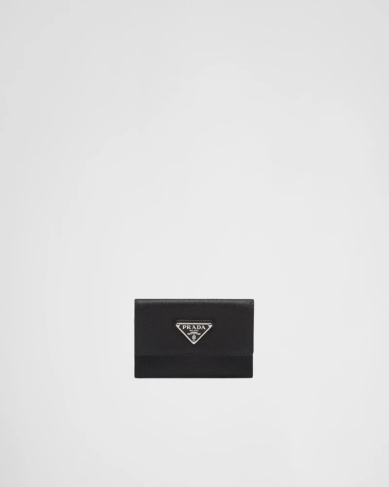 Saffiano leather card holder