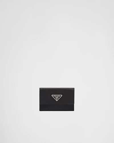 Saffiano leather card holder