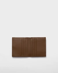 Re-Nylon and leather wallet