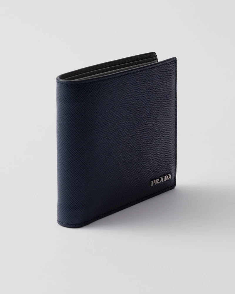 Saffiano leather wallet with coin purse