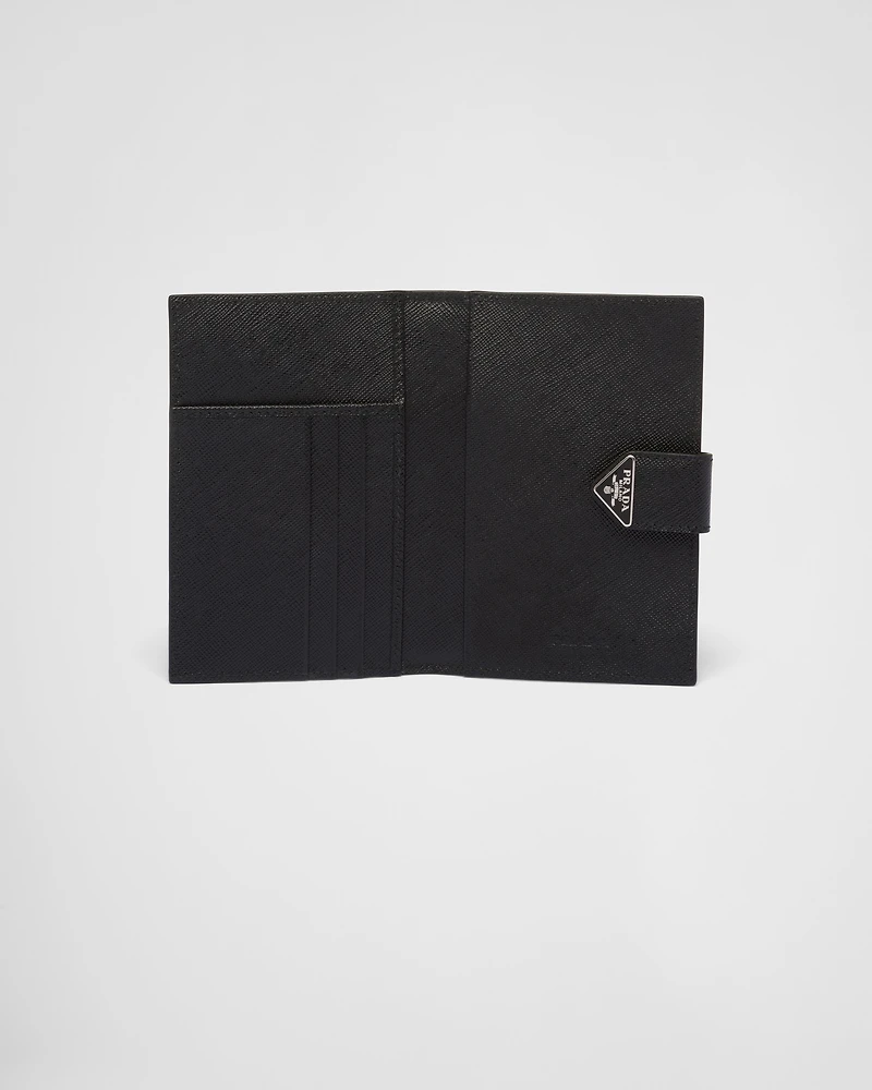 Saffiano leather passport holder