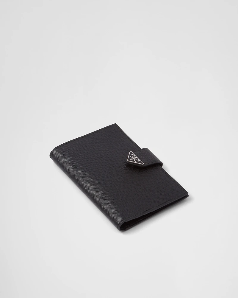 Saffiano leather passport holder