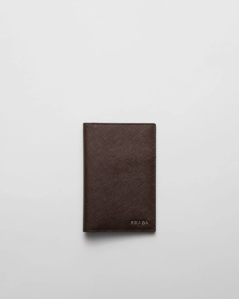 Saffiano leather passport holder
