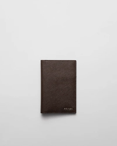 Saffiano leather passport holder
