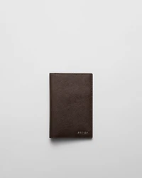 Saffiano leather passport holder