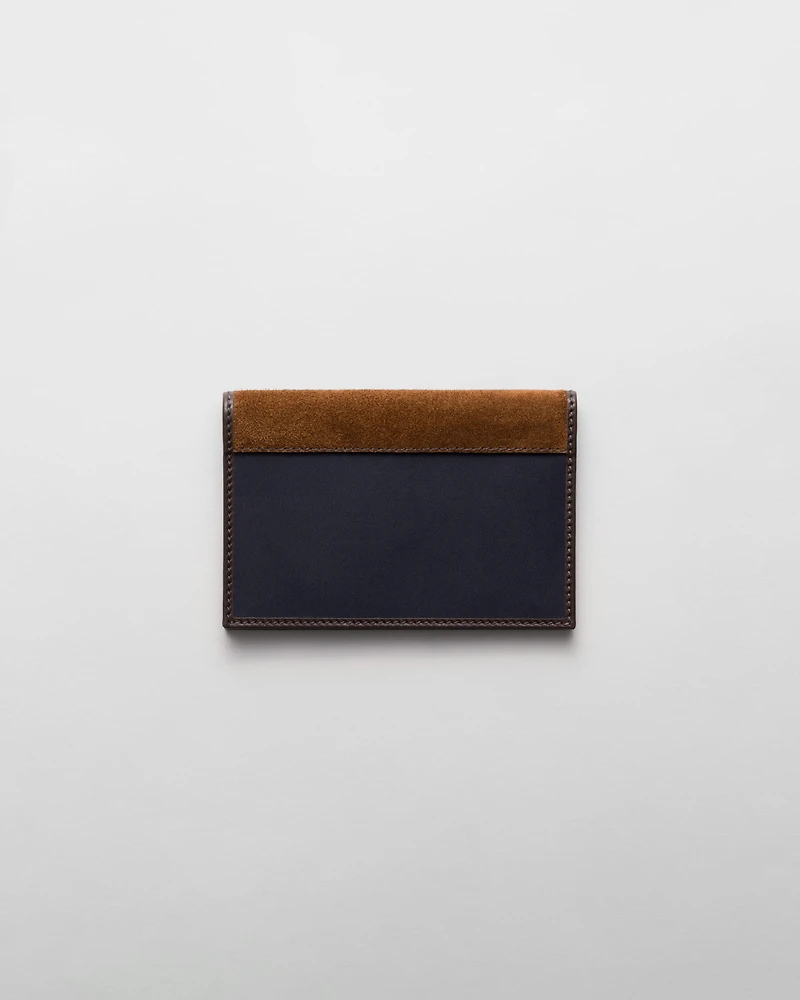 Re-Nylon and leather passport holder