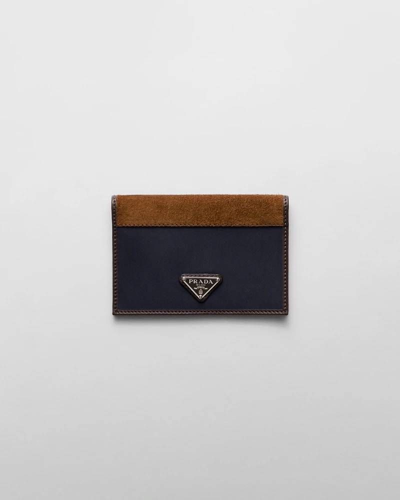 Re-Nylon and leather passport holder