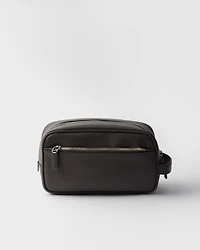 Saffiano leather travel pouch