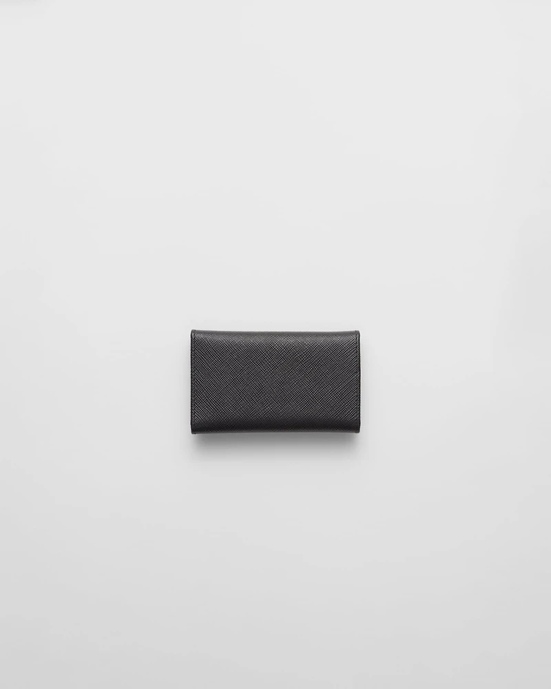 Saffiano leather key case