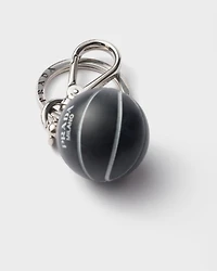 Metal basketball keychain