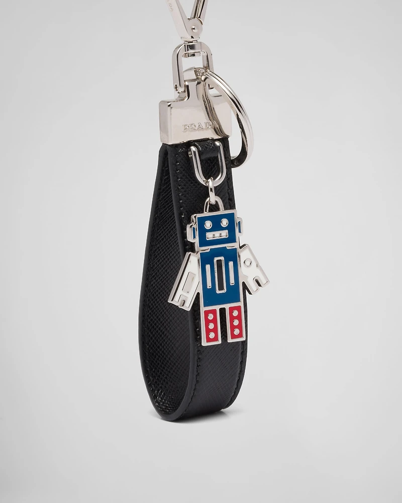 Saffiano Leather Keychain