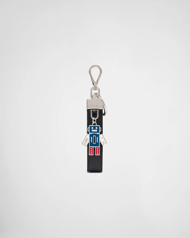Saffiano Leather Keychain