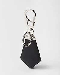Saffiano leather keychain