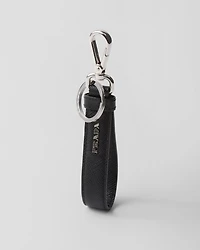 Saffiano leather keychain