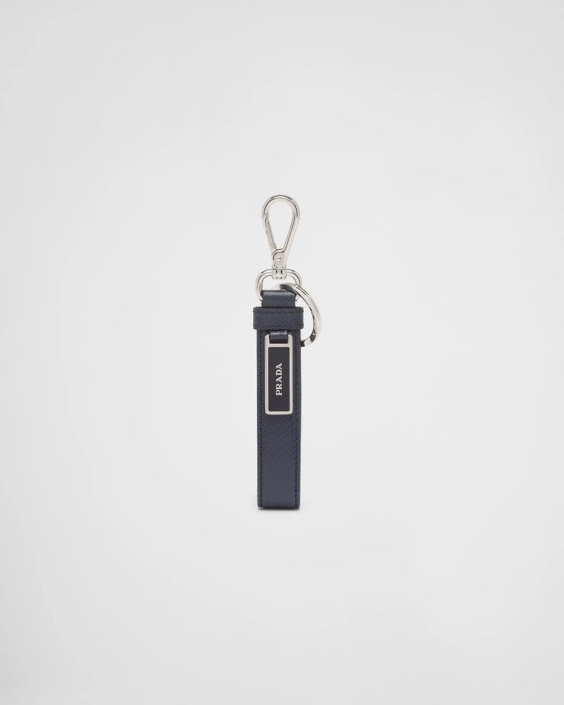 Saffiano Leather Keychain