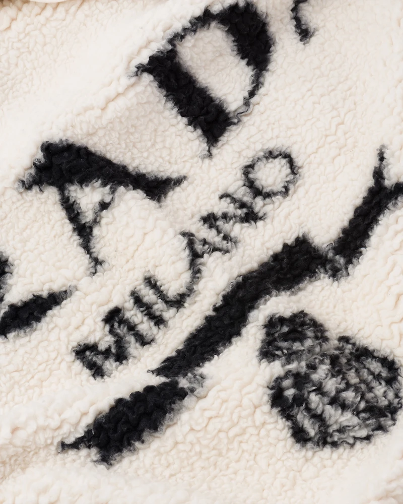 Fur-effect cashmere and wool throw