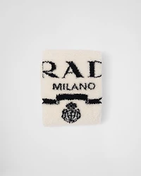 Fur-effect cashmere and wool throw
