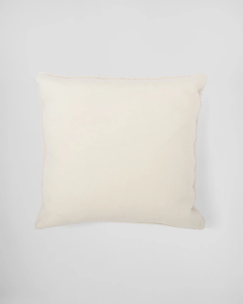 Faux-fur cashmere and wool throw pillow