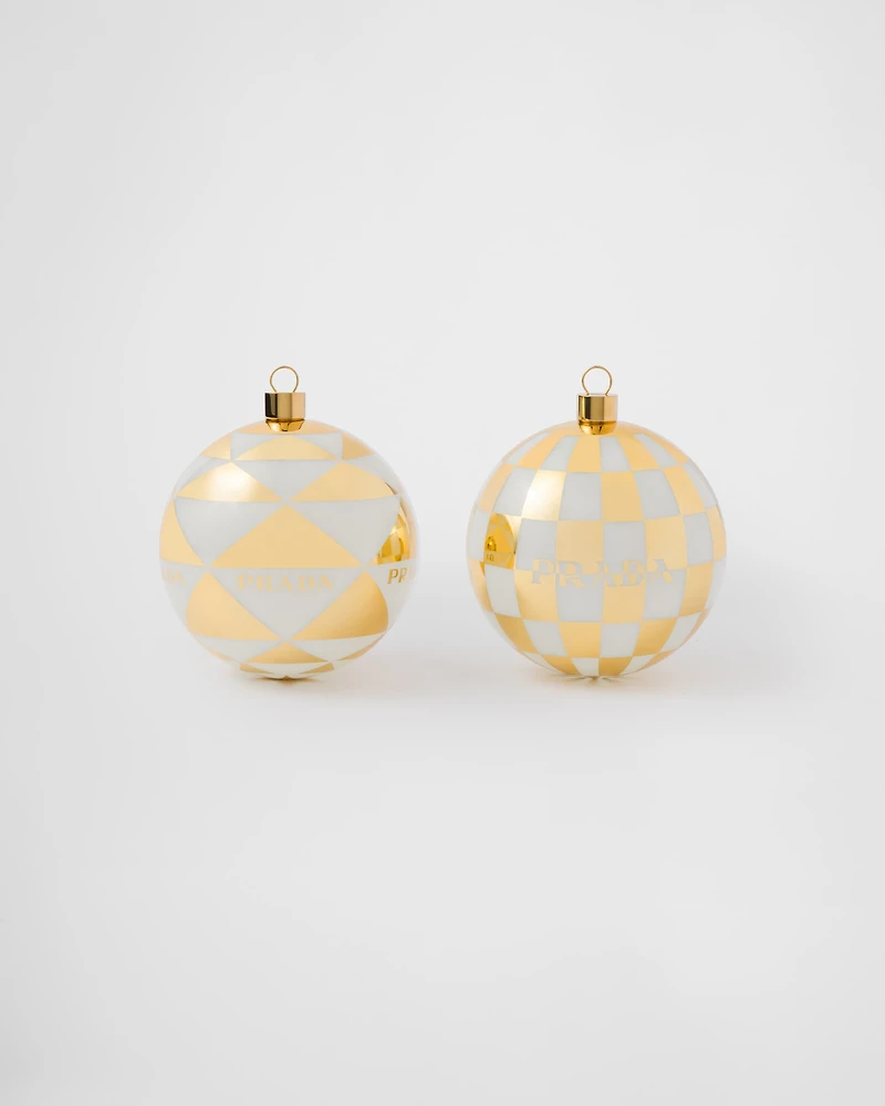 Glass Christmas ornament set
