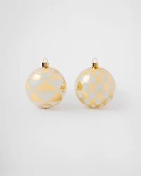 Glass Christmas ornament set