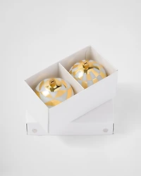 Glass Christmas ornament set