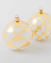 Glass Christmas ornament set