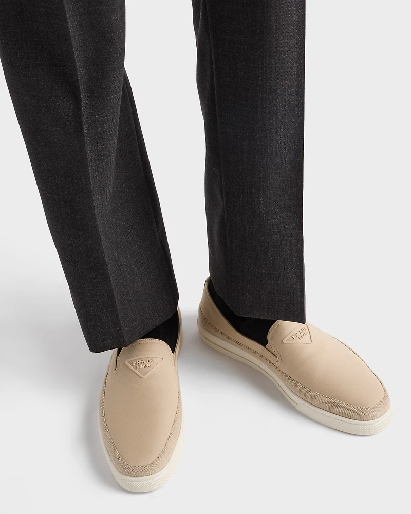 Cotton canvas slip-ons