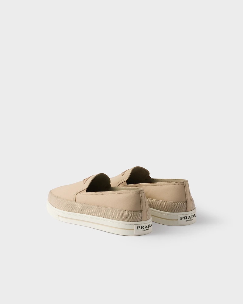 Cotton canvas slip-ons