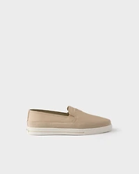Cotton canvas slip-ons