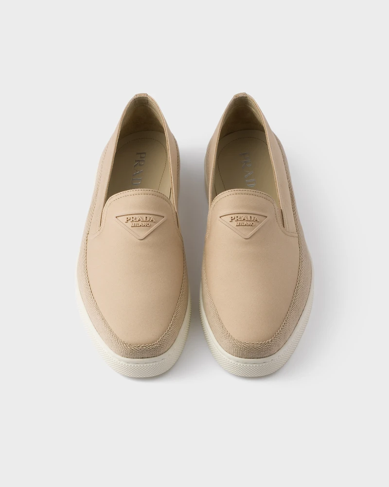Cotton canvas slip-ons