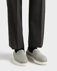 Cotton canvas slip-ons