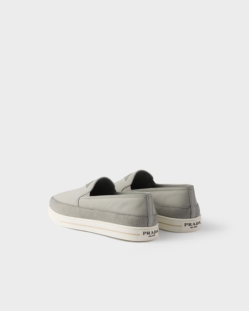Cotton canvas slip-ons