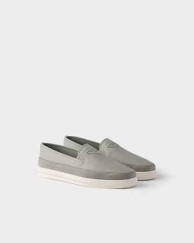Cotton canvas slip-ons