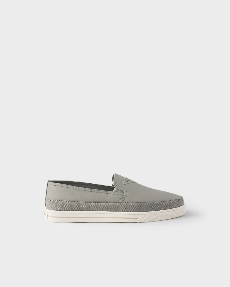 Cotton canvas slip-ons