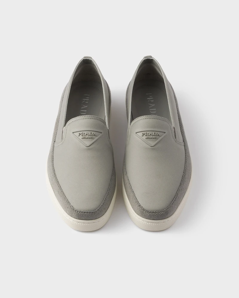 Cotton canvas slip-ons