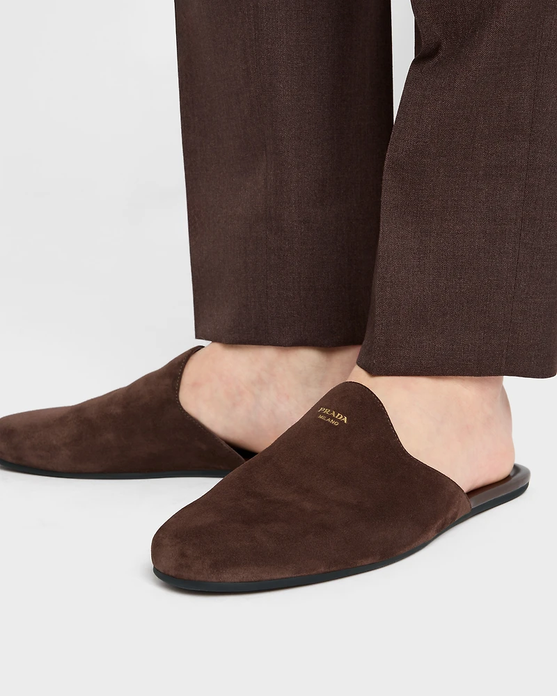 Suede mules