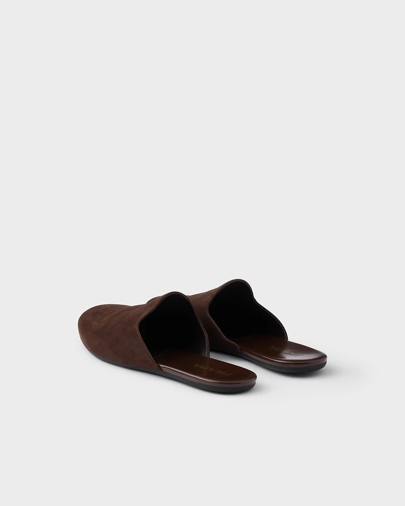 Suede mules