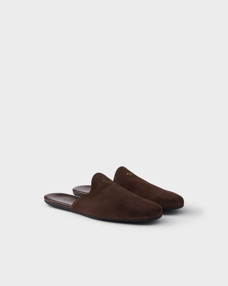 Suede mules