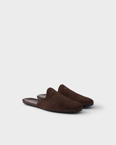 Suede mules