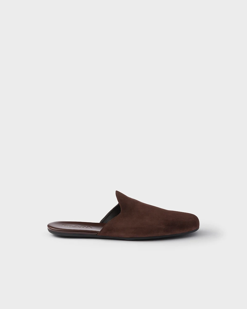 Suede mules