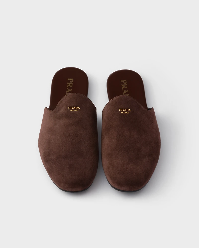 Suede mules