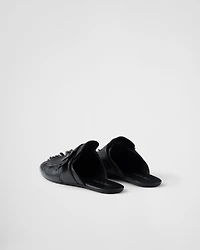 Shuffle fringed monk strap leather mules