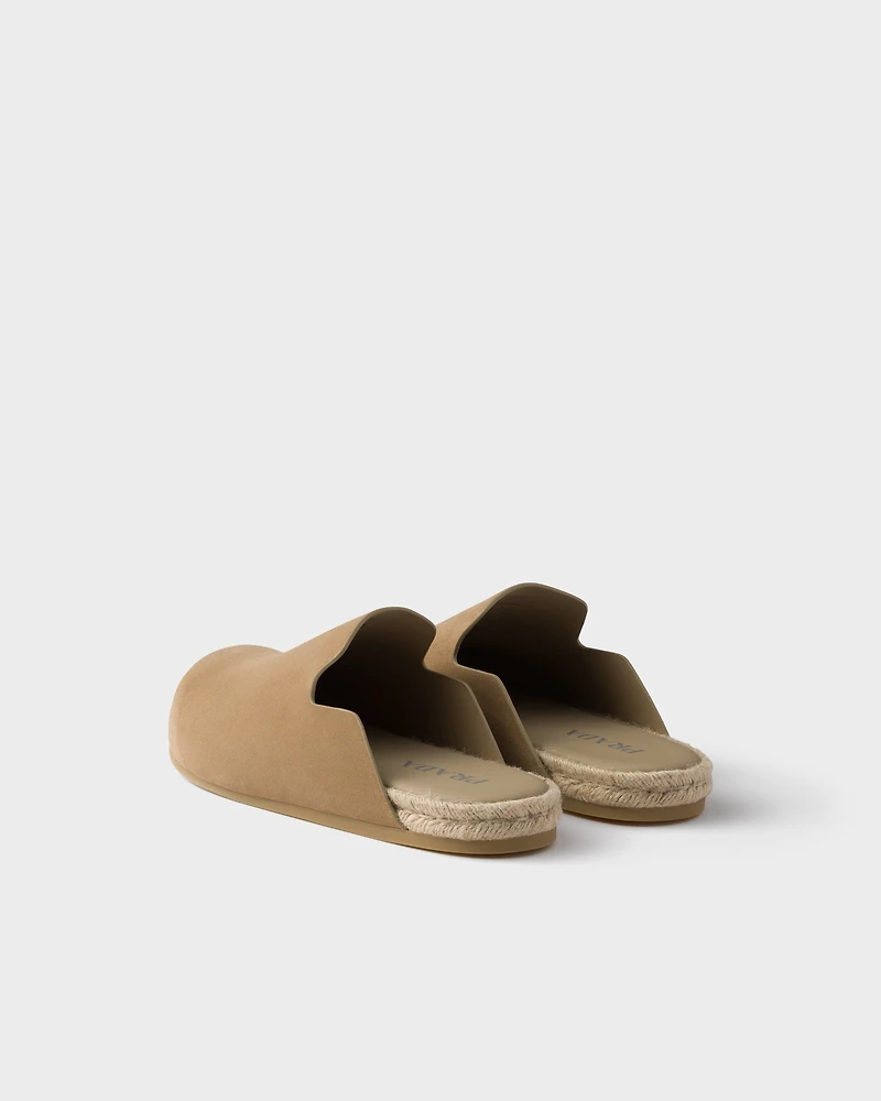 Suede mules
