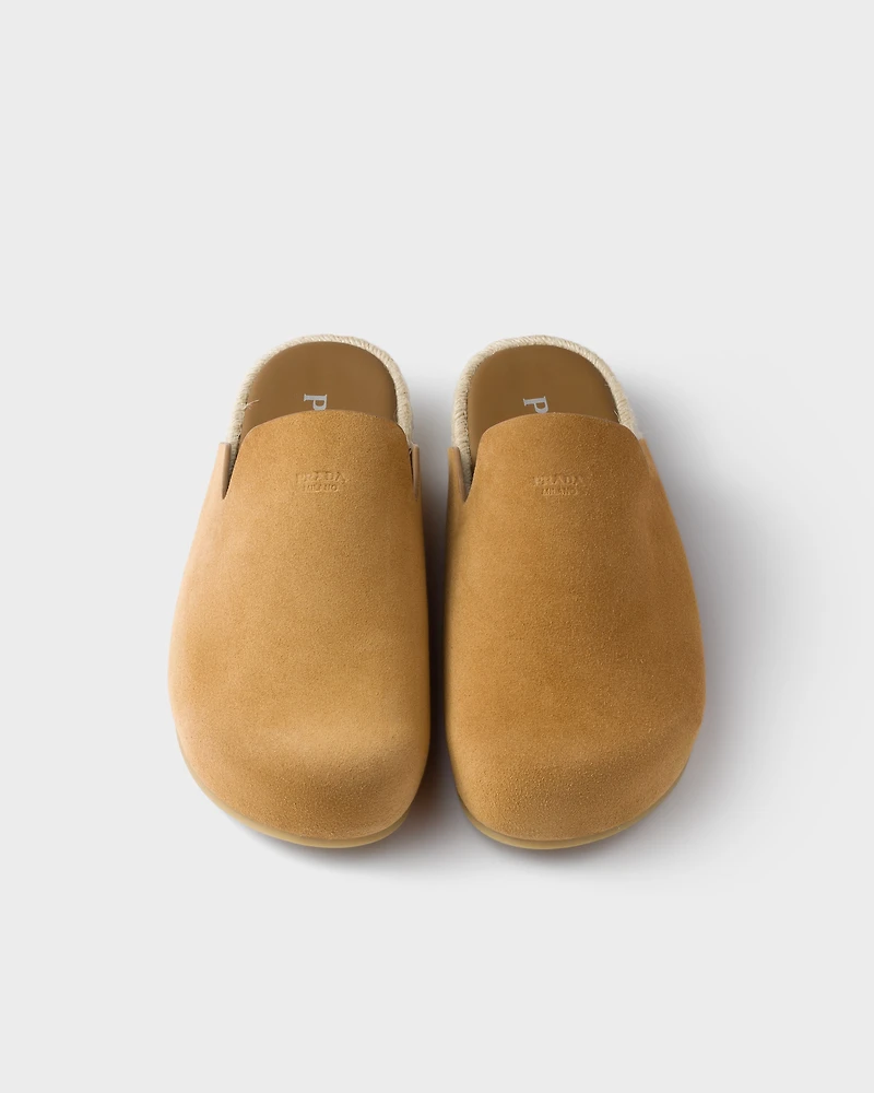 Suede mules